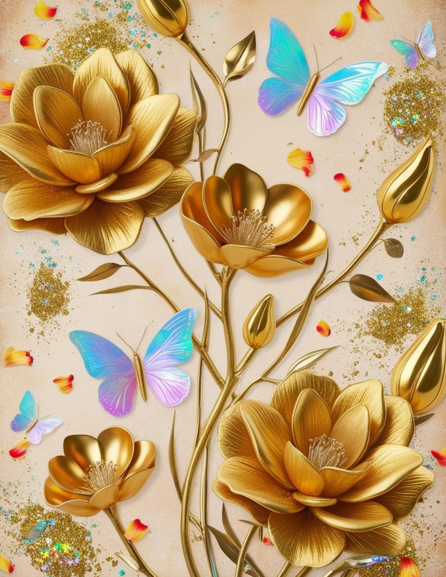 Golden Bloom: Luxe Floral Planner