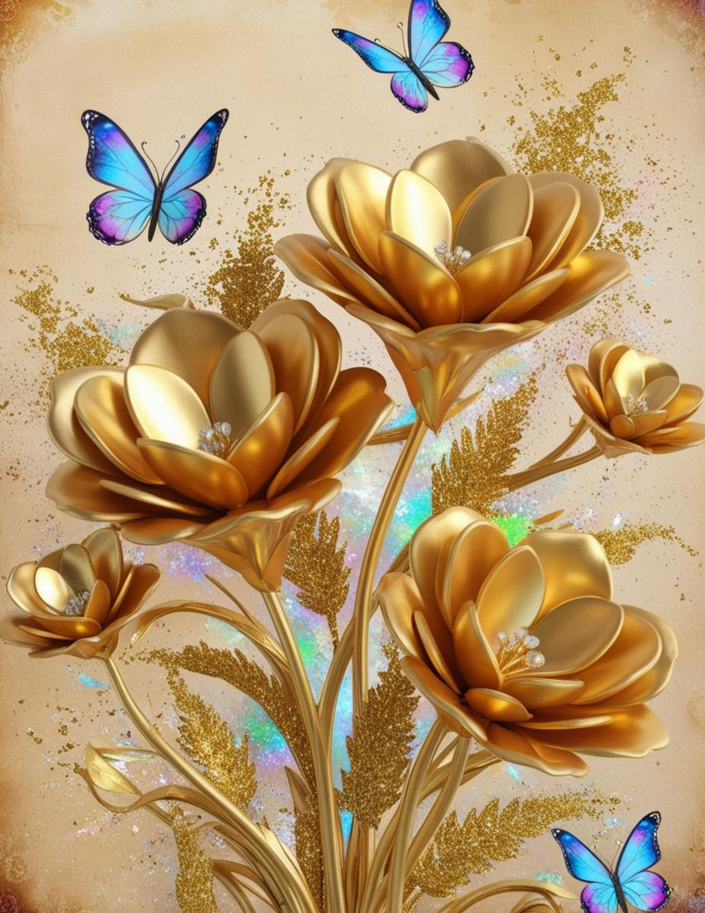 Golden Bloom: Luxe Floral Planner