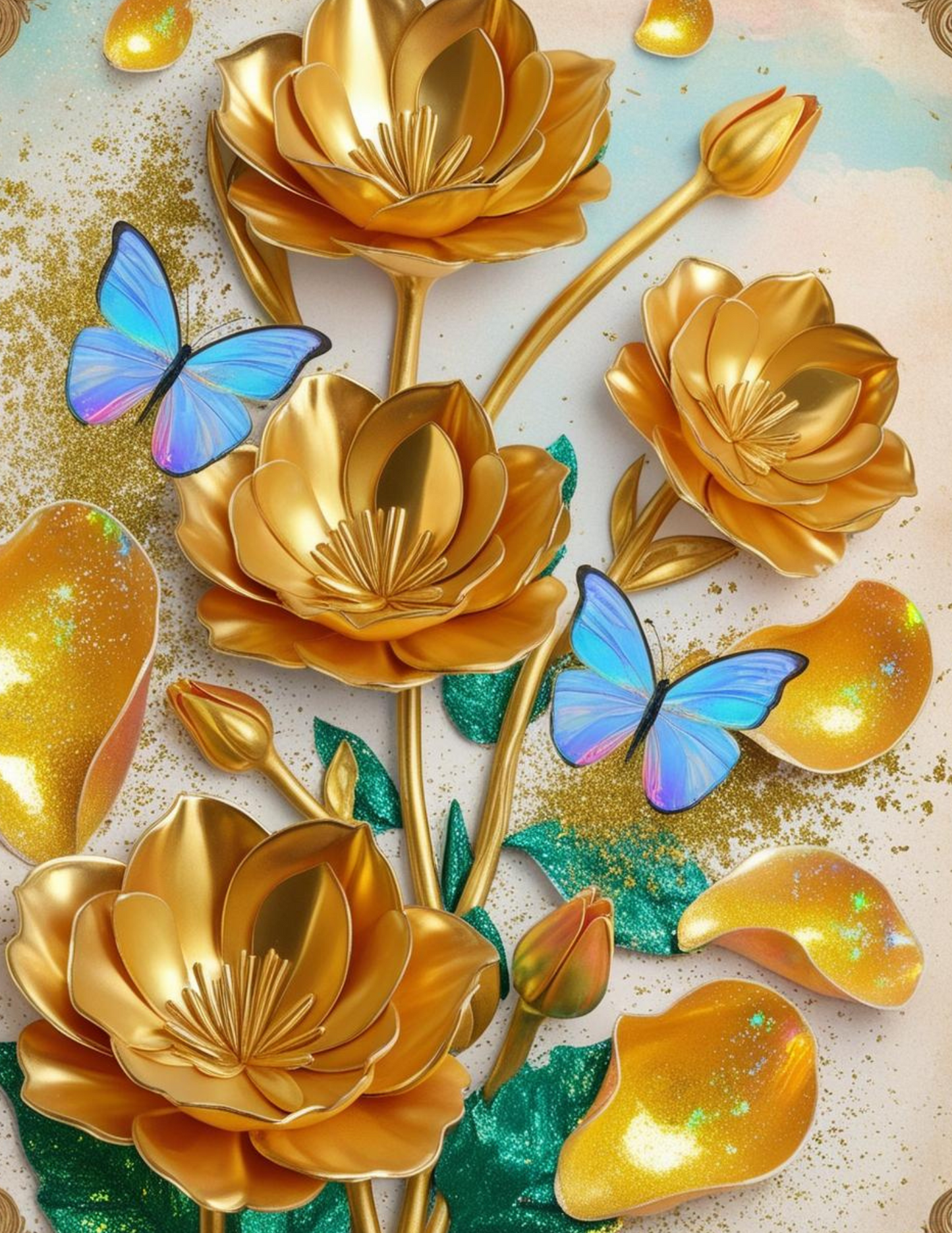 Golden Bloom: Luxe Floral Planner