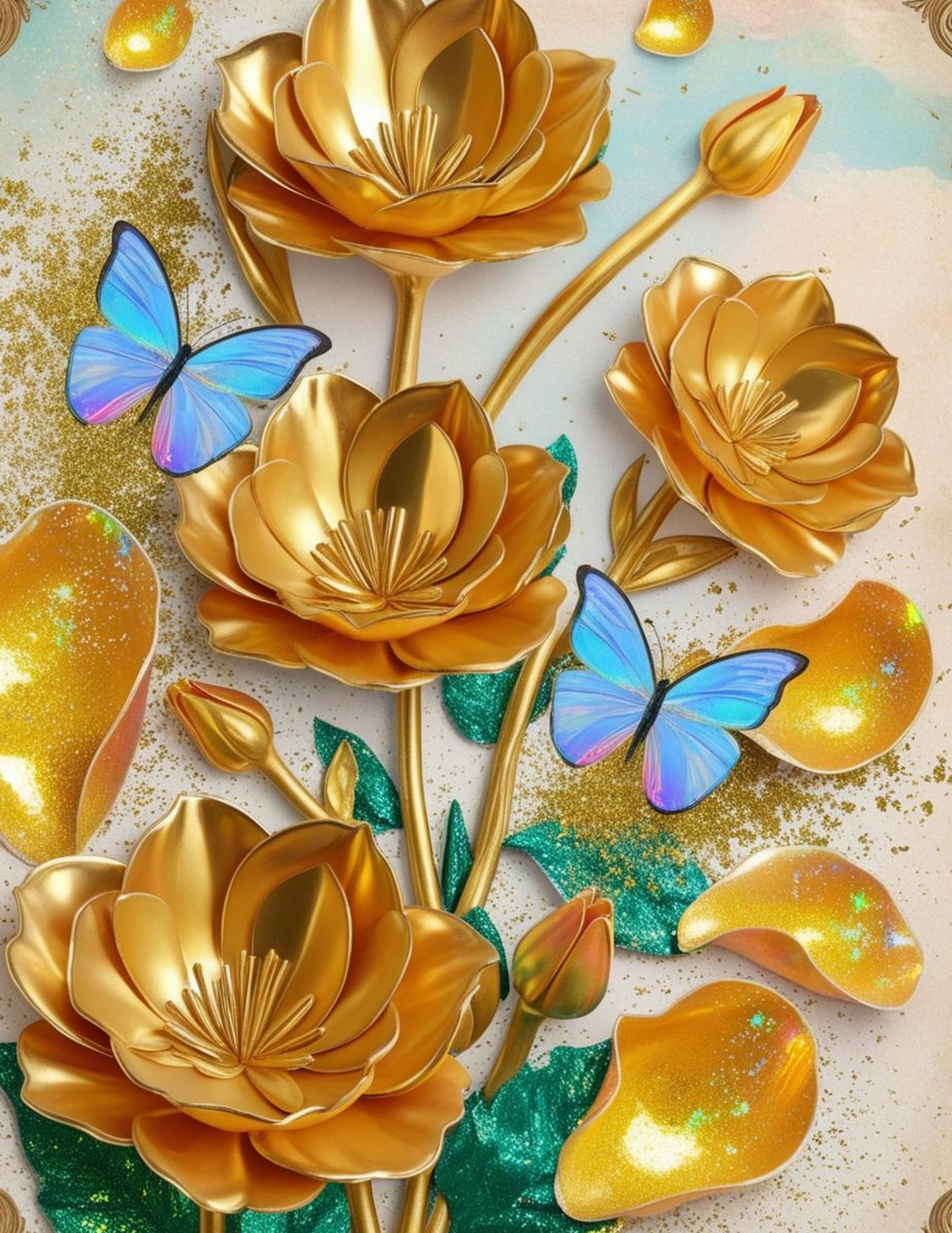 Golden Bloom: Luxe Floral Planner