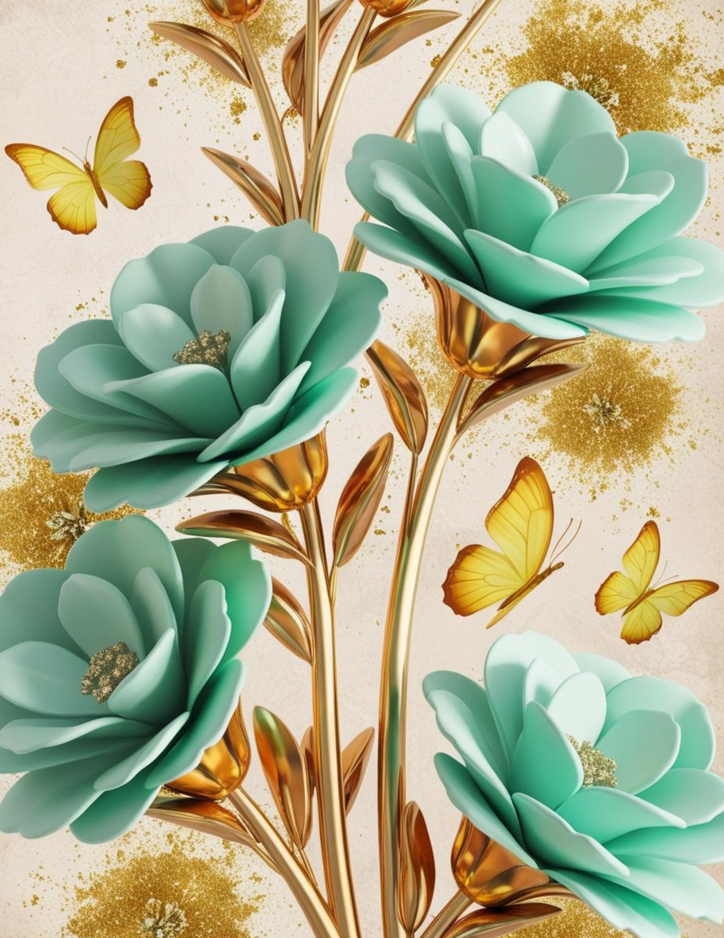 Golden Bloom: Luxe Floral Planner