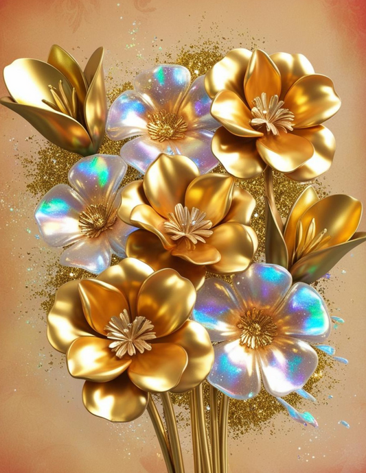 Golden Bloom: Luxe Floral Journal