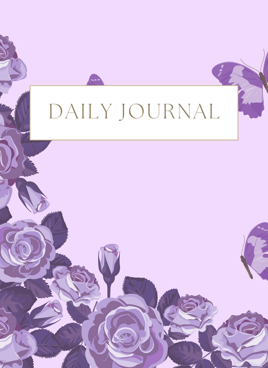 Lavender Dreams: Roses & Butterflies Daily Journal